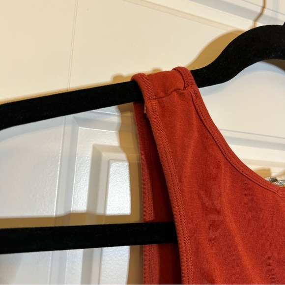 C’EST MOI RUST COLOURED CROPPED TANK TOP MADE WITH RAYON FROM BAMBOO ONE SIZE - Picture 12 of 16